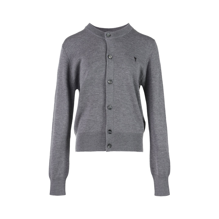 AMI Quota Crewneck Cardigan