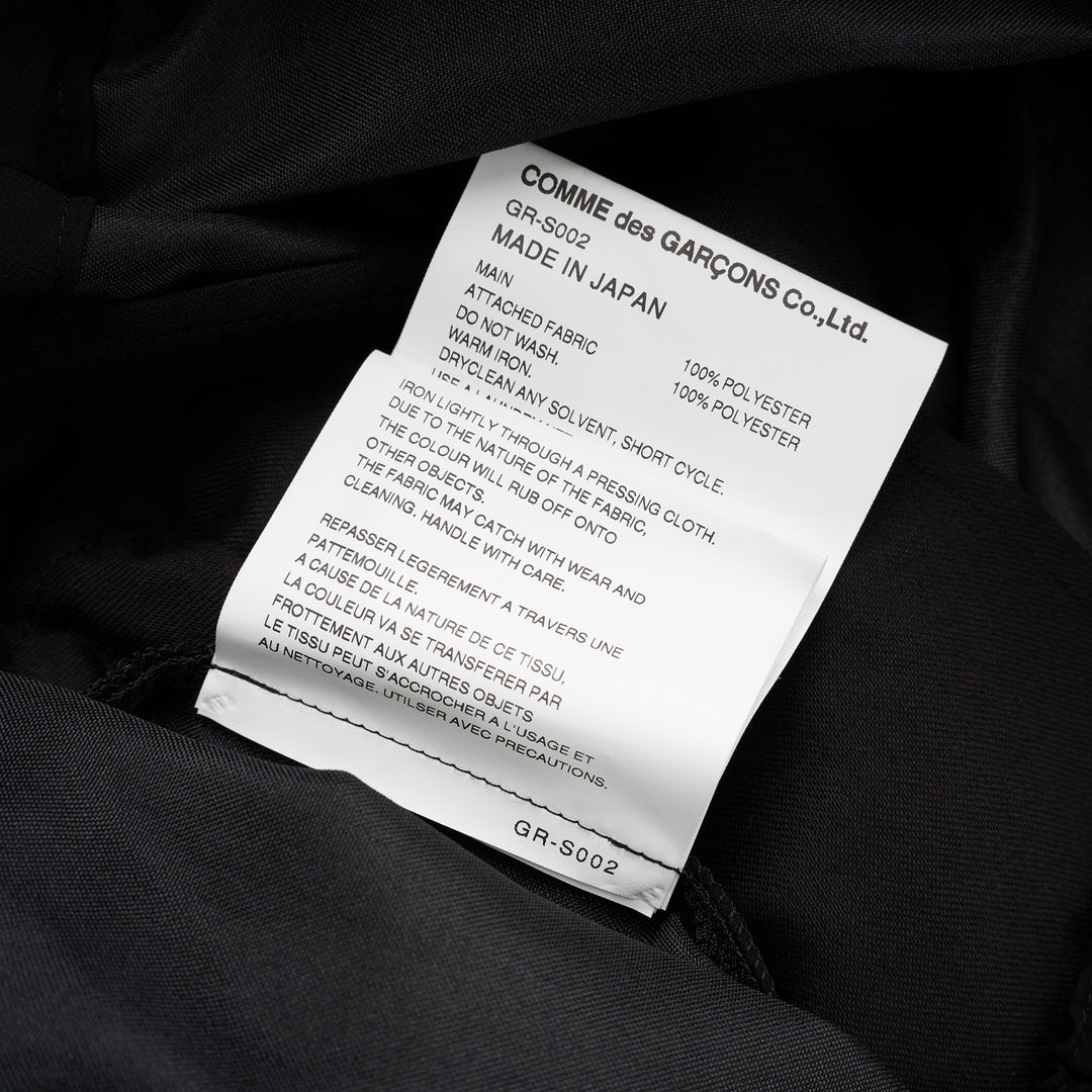 Comme des Garçons black pleated midi skirt with elasticated waist and sheer layered hem - view 3
