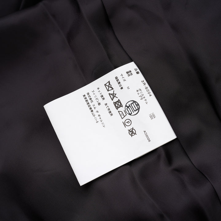 Black satin midi skirt with elasticated waist and three tiers of gathered ruffles at the hem by Noir Kei Ninomiya - view 3