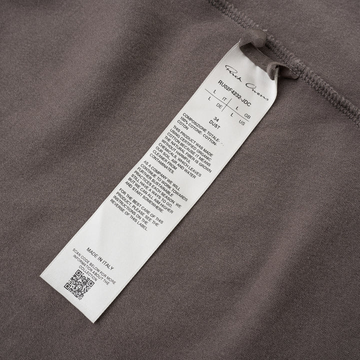 Rick Owens Brad T short sleeve crewneck tee in double cotton jersey, front view - view 3