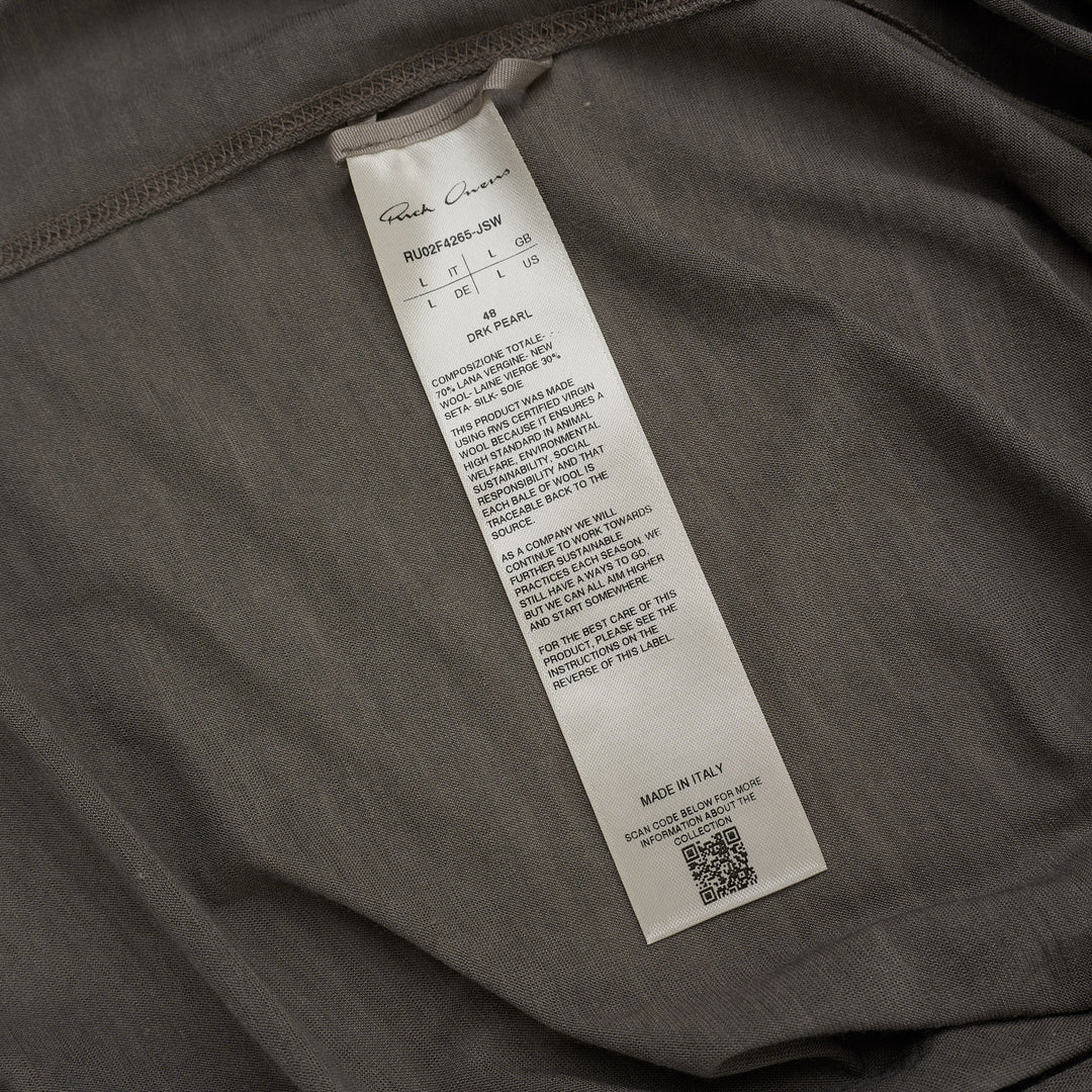 Rick Owens Short Level Wool Silk Jersey Tee - view 4
