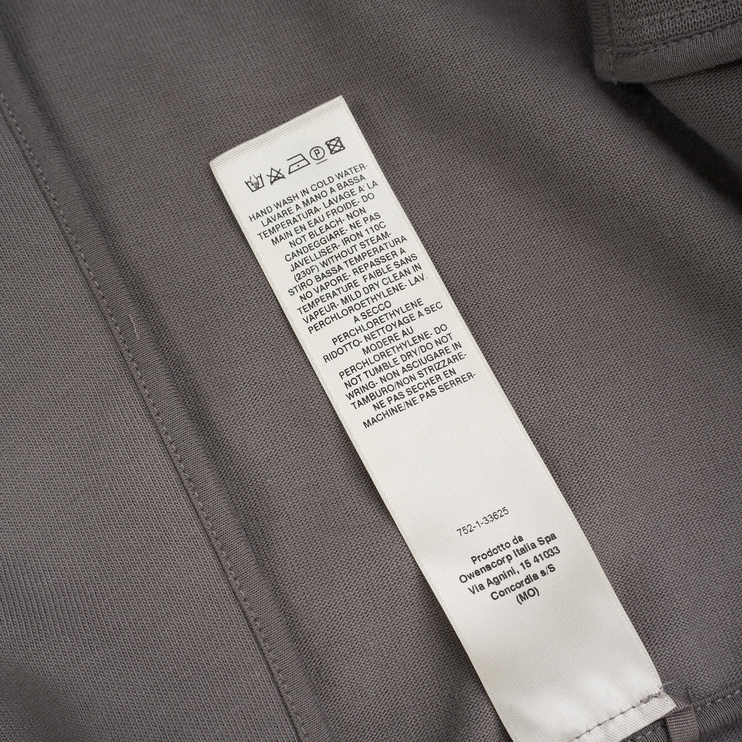Rick Owens grey zip-up track jacket with funnel collar, curved chest seam, zipped pocket and ribbed cuffs and hem - view 3