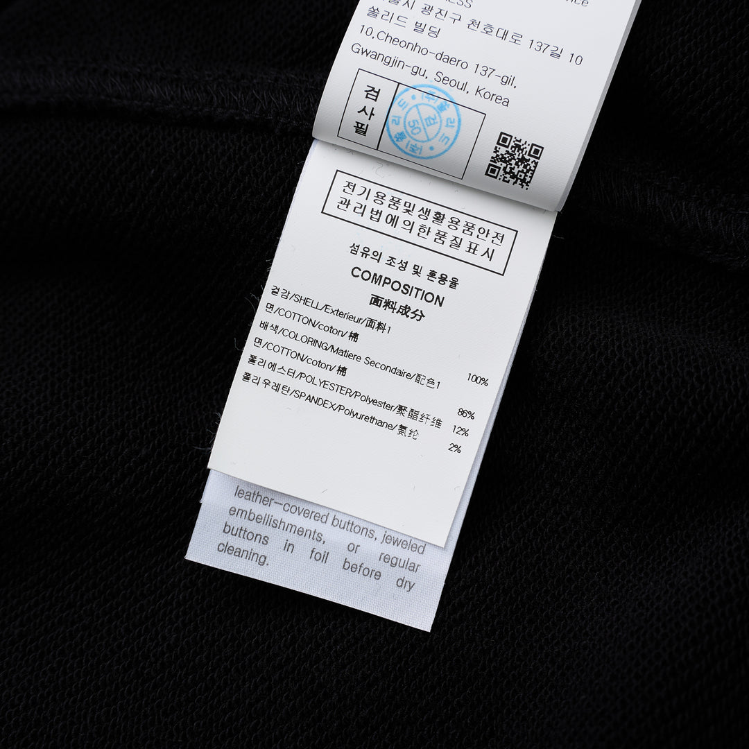 Wooyoungmi black pullover hoodie with drawstring hood, kangaroo pocket and tonal logo patch on the chest - view 4
