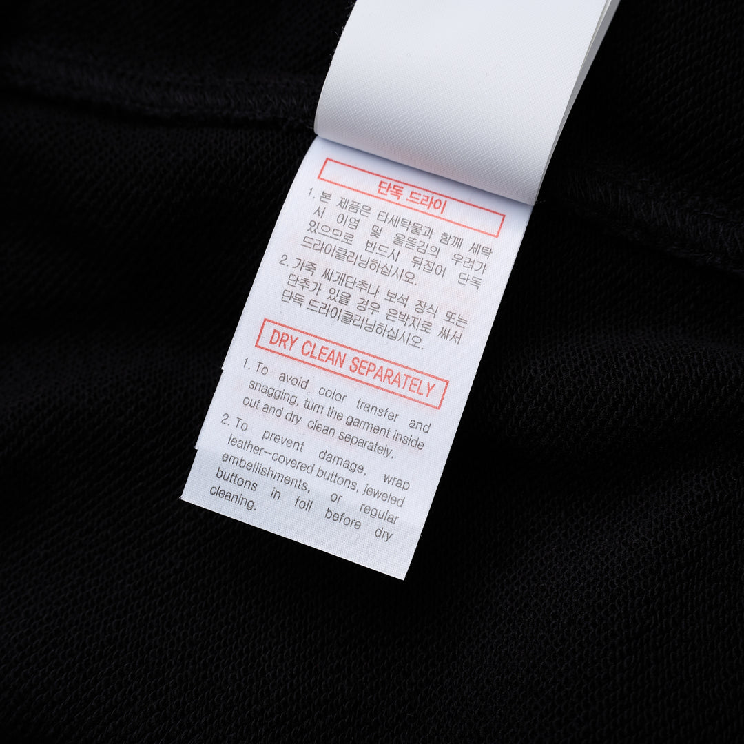 Wooyoungmi black pullover hoodie with drawstring hood, kangaroo pocket and tonal logo patch on the chest - view 5