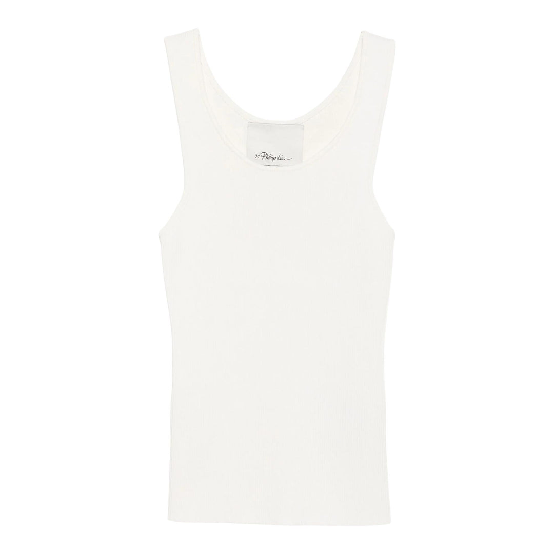 Club21 - 3.1 Phillip Lim - Compact Rib Layering Tank - TANK TOPS - Off-White