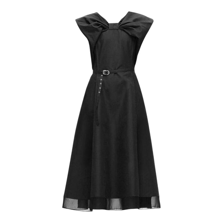 Club21 - 3.1 Phillip Lim - Draped Bow Dress With Belt - DRESSES - Black