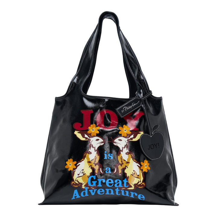 Club21 - 3.1 Phillip Lim - Joy Is A Great Adventure Market Tote - TOTES - Black