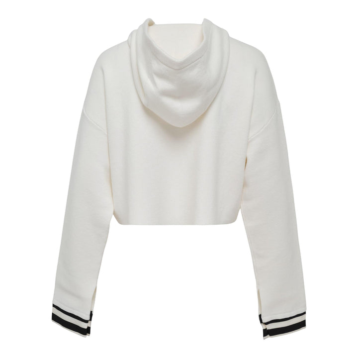 Club21 - 3.1 Phillip Lim - Long Sleeve Cropped Hoodie With Poplin Combo - SWEATSHIRTS - Off-White