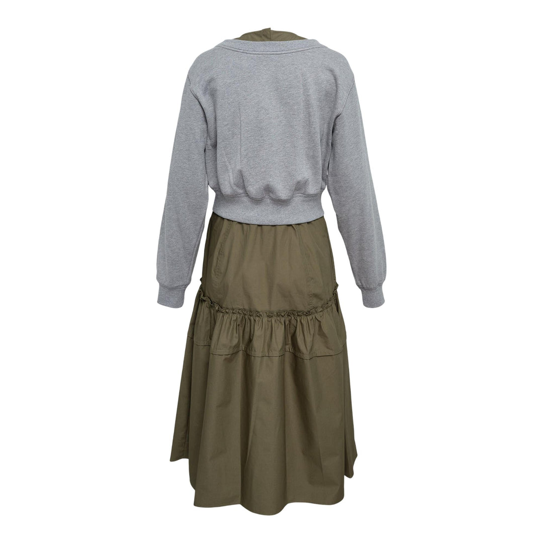 Club21 - 3.1 Phillip Lim - Long Sleeve Double Layer Combo Dress - KNIT DRESSES - Grey