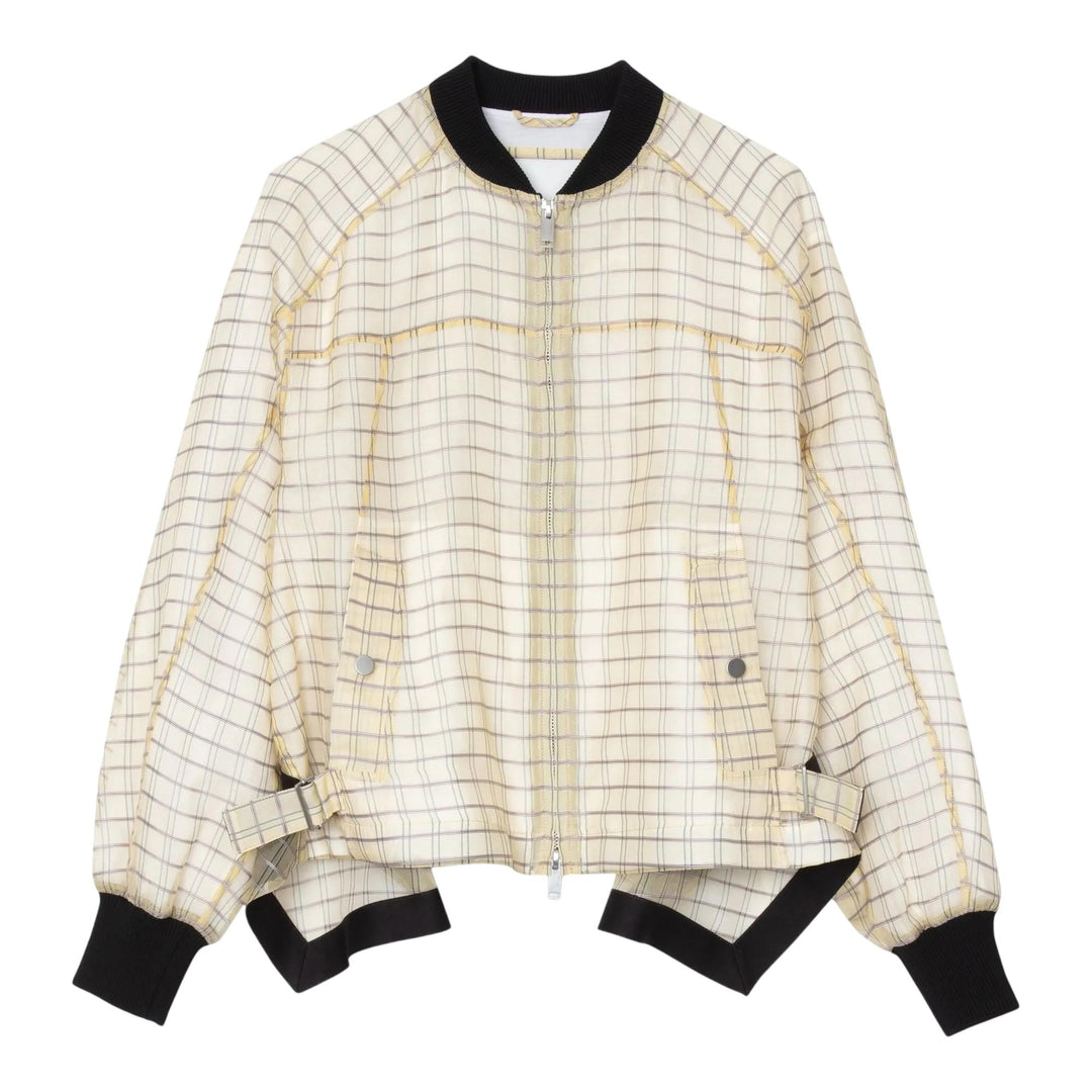 Club21 - 3.1 Phillip Lim - Plaid Organza Bomber Jacket - BLOUSON - Yellow