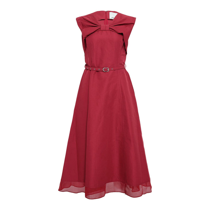Club21 - 3.1 Phillip Lim - Sleeveless Draped Bow Dress With Belt - KNIT DRESSES - Red