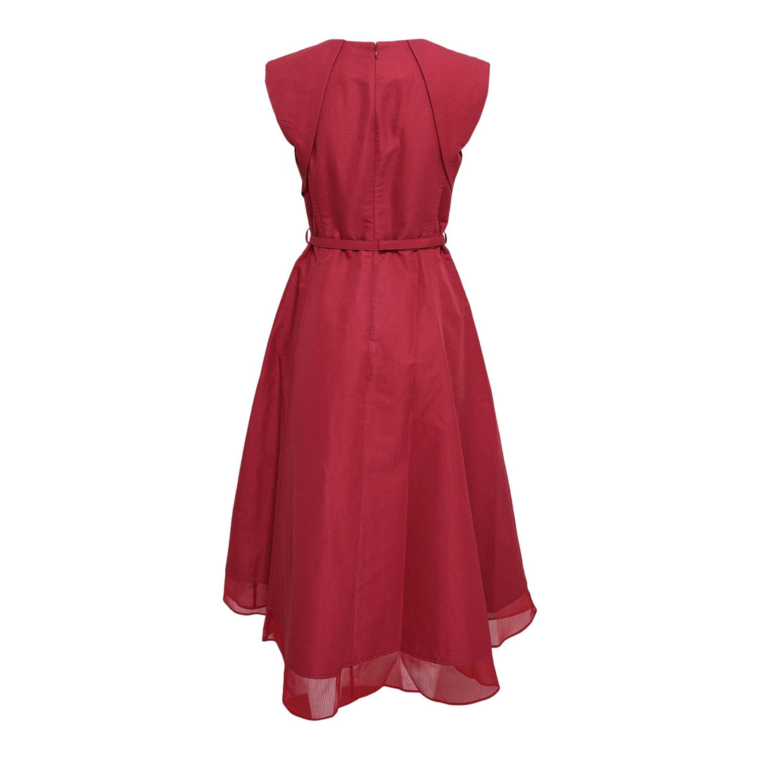 Club21 - 3.1 Phillip Lim - Sleeveless Draped Bow Dress With Belt - KNIT DRESSES - Red