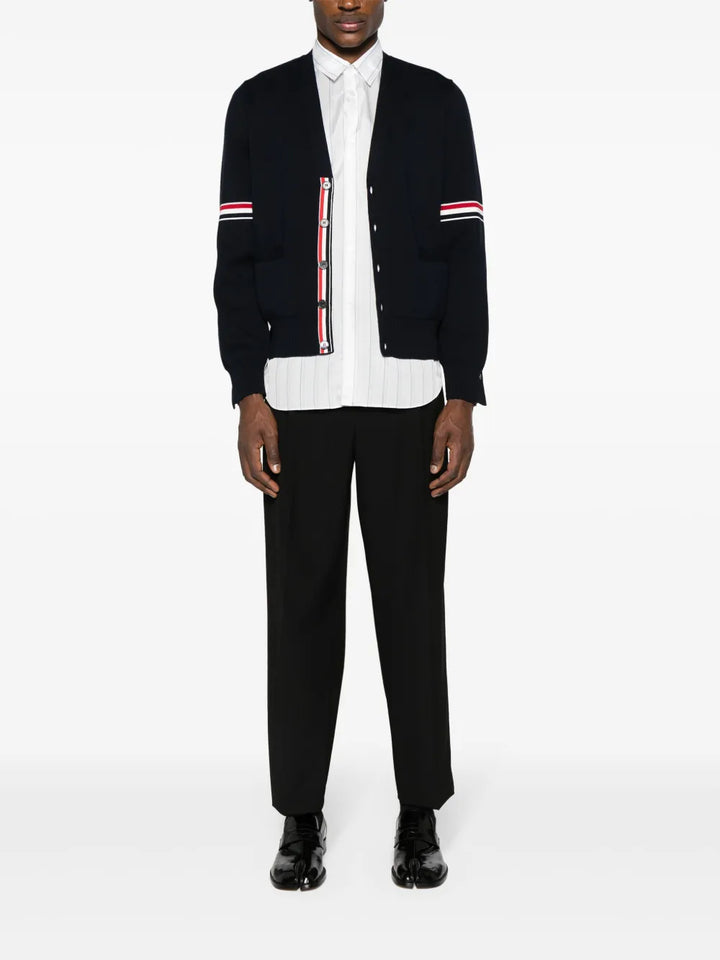 Cotton Milano Stitch V-Neck Cardigan