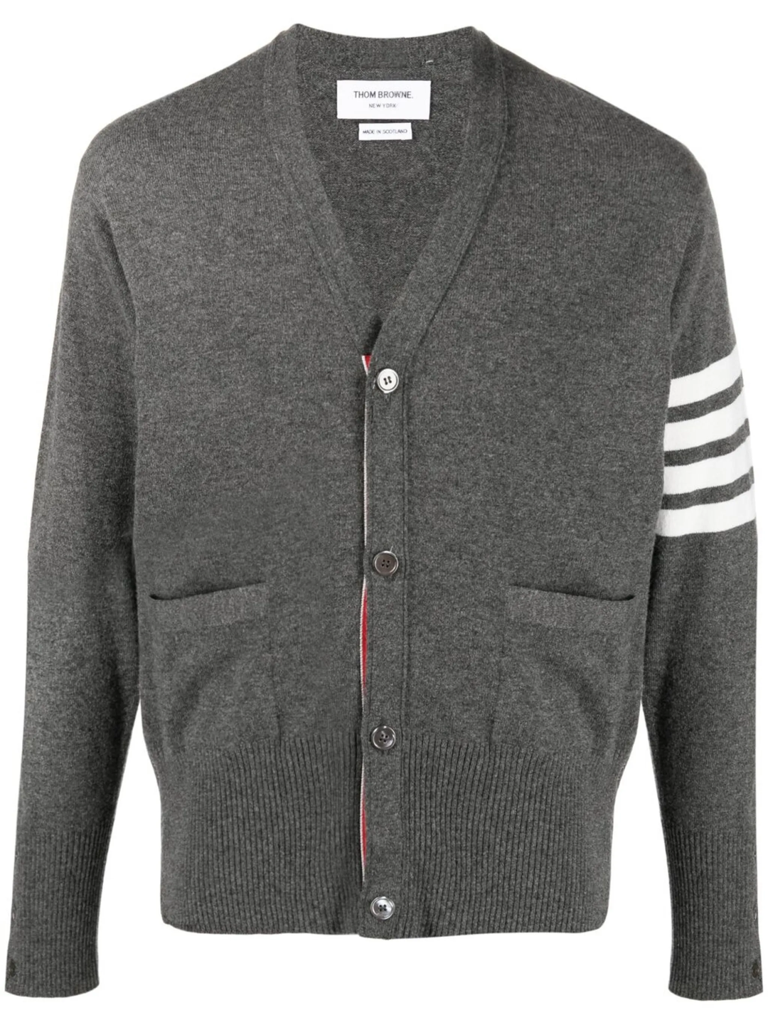 Classic V-Neck 4-Bar Cardigan