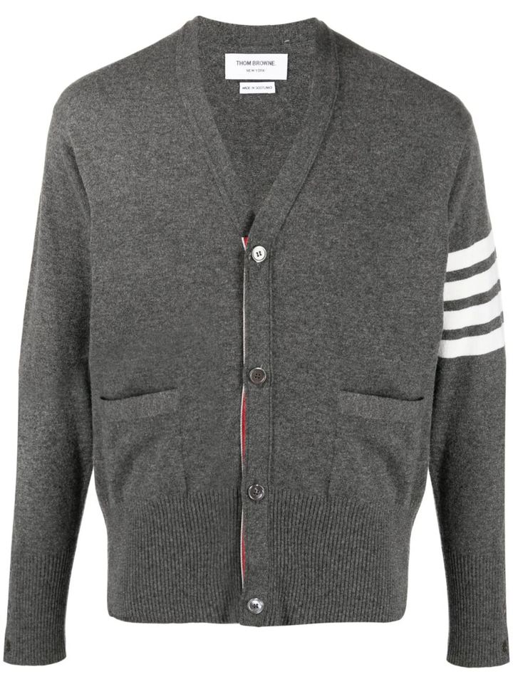 Classic V-Neck 4-Bar Cardigan