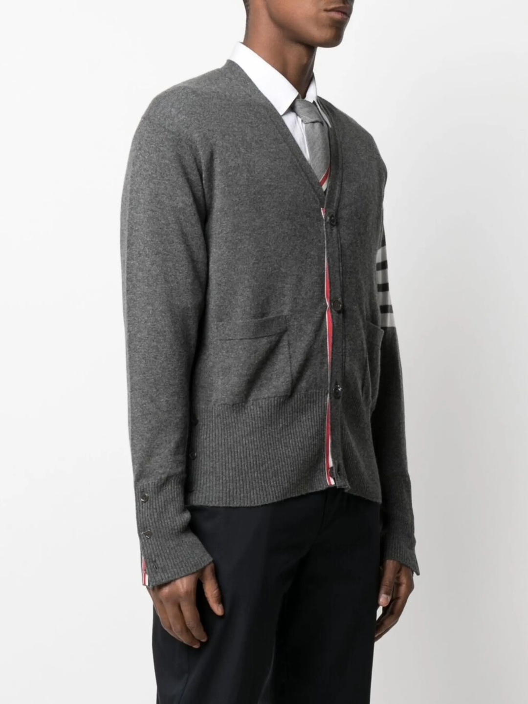 Classic V-Neck 4-Bar Cardigan