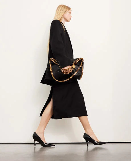 3 Chain Eco Shaggy Deer With Gold Chain Tote Bag