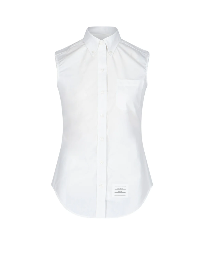 Classic Sleeveless Point Collar Top
