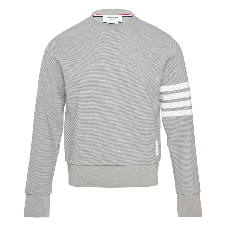 4-Bar Cotton Pullover Sweatshirt