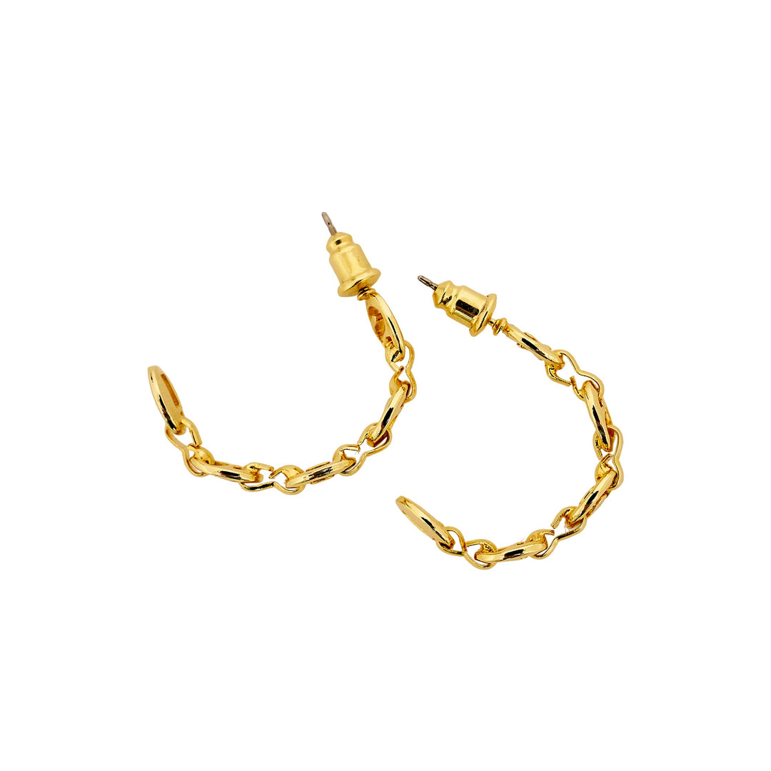 Logo Anchor Chain Earring