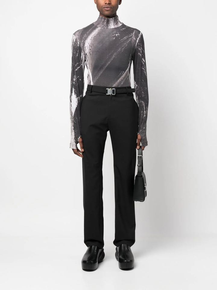 Metal Buckle Suit Pant