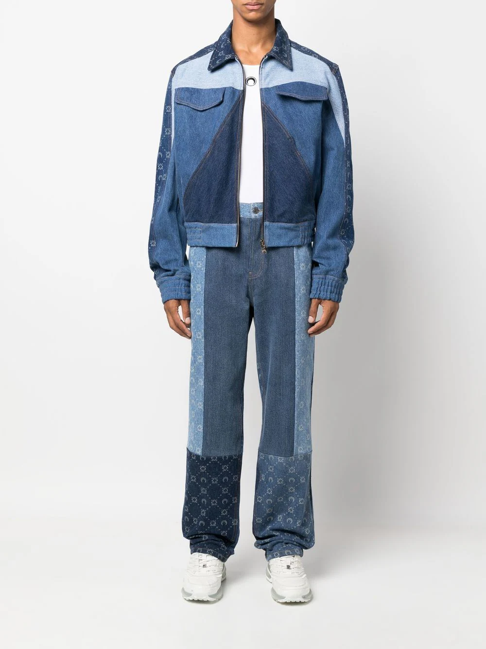 Regenerated Denim Moonogram Blouson