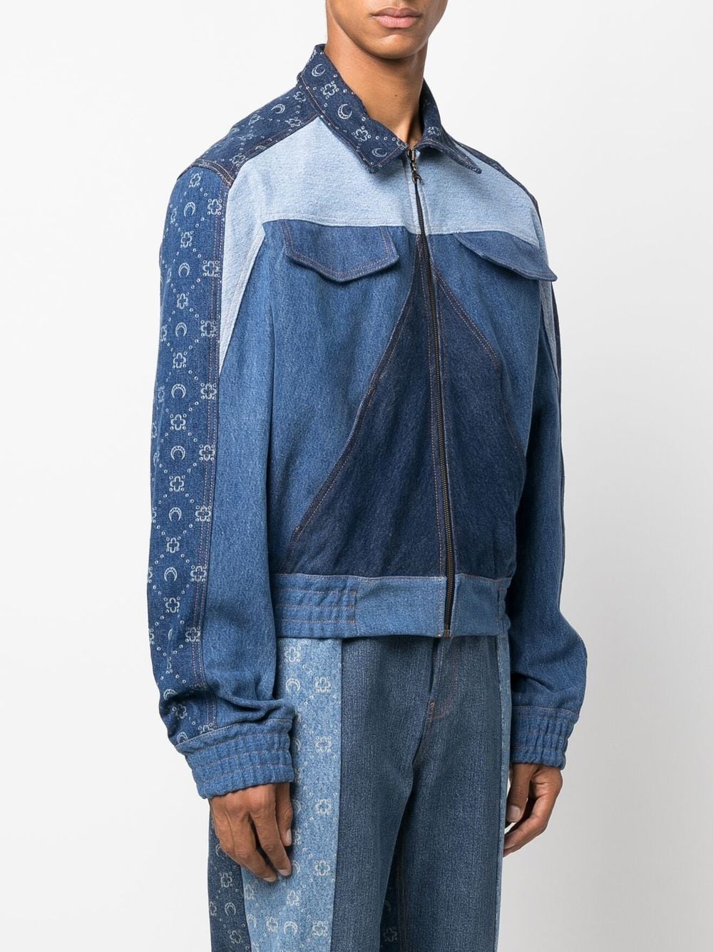 Regenerated Denim Moonogram Blouson