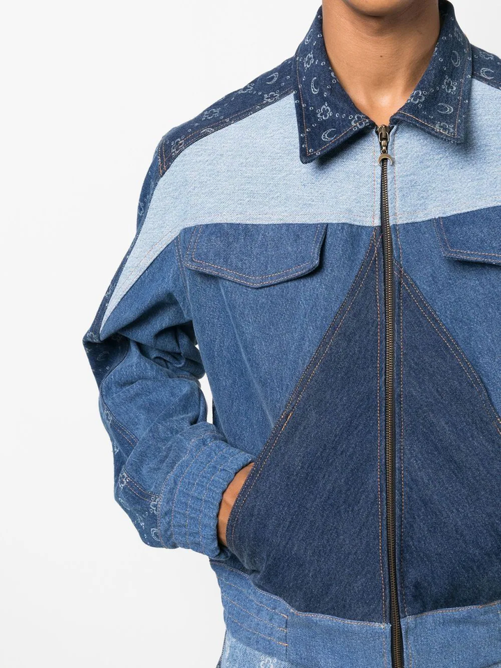 Regenerated Denim Moonogram Blouson