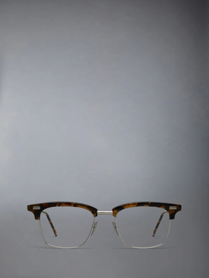 Acetate And Titanium Rectangular Eyeglasses Unisex