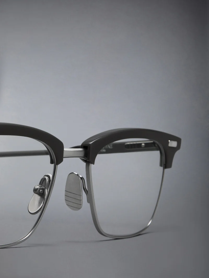 Acetate Titanium Rectangular Eyeglasses