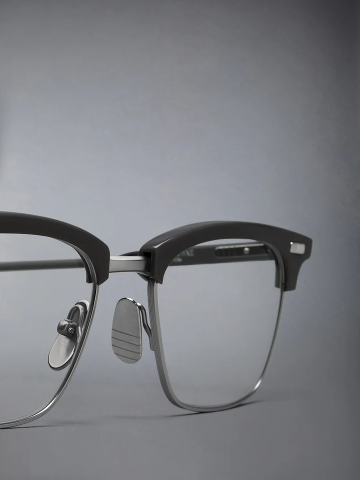 Acetate Titanium Rectangular Eyeglasses