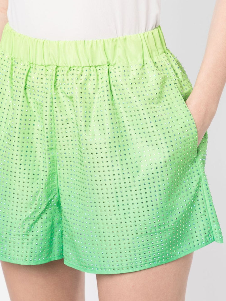 Green Hotfix Taffeta Short