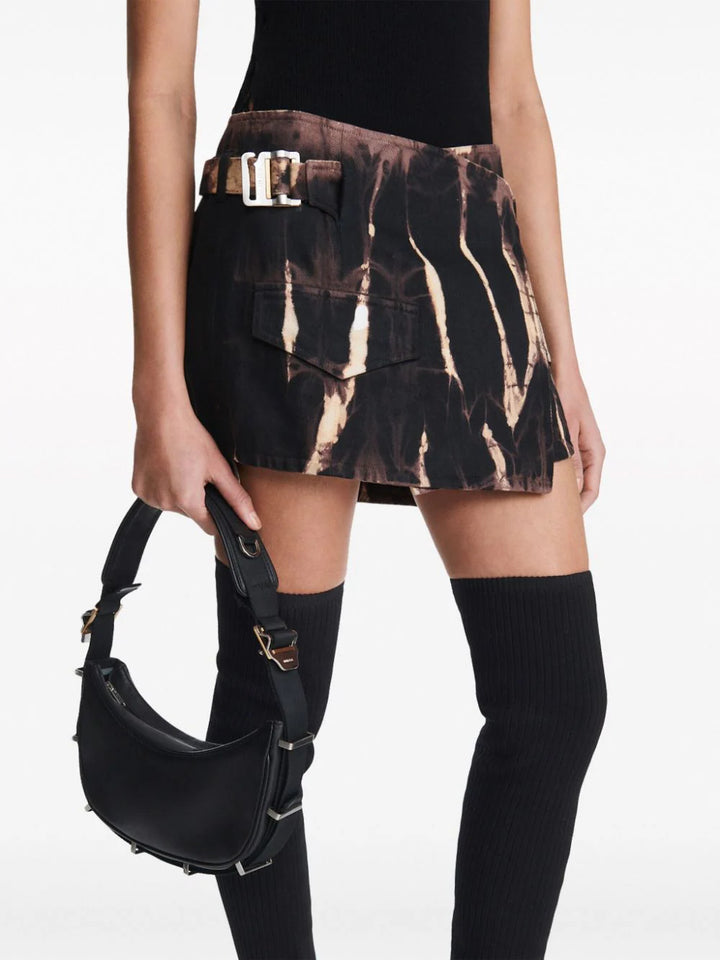 Denim Wrap Mini Skirt