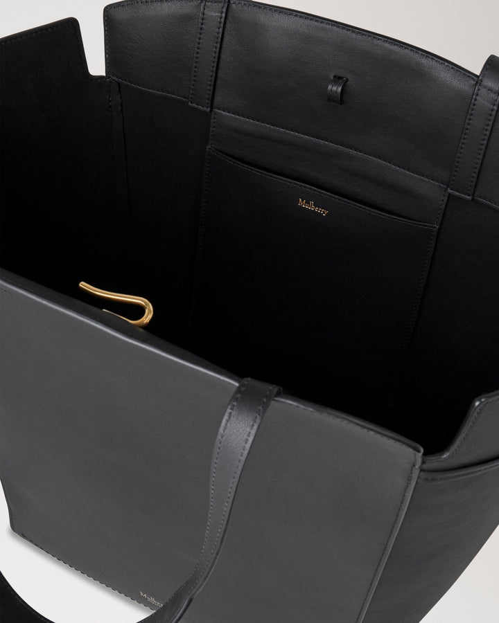 Clovelly Tote Black Refined Flat Calf