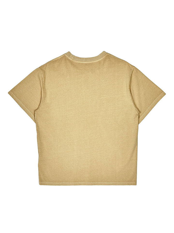 Beige 1506 Logo Basic T-Shirt