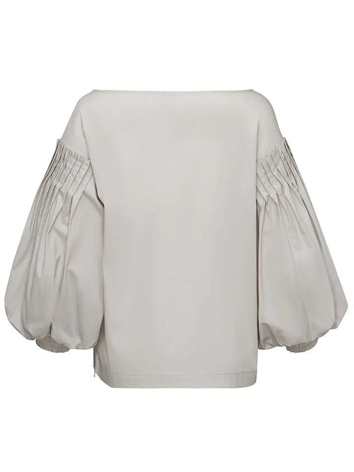 Silky Cotton Poplin Puff Blouse