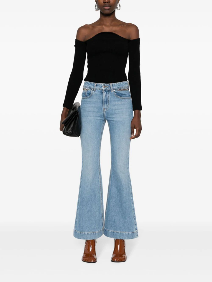 Iconic Falabella Chain Mid Blue Jeans