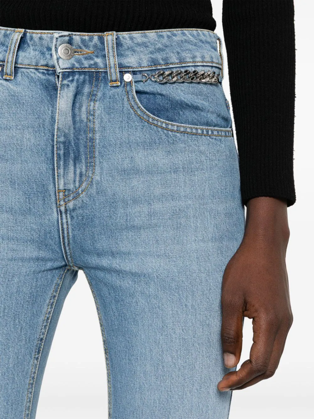 Iconic Falabella Chain Mid Blue Jeans