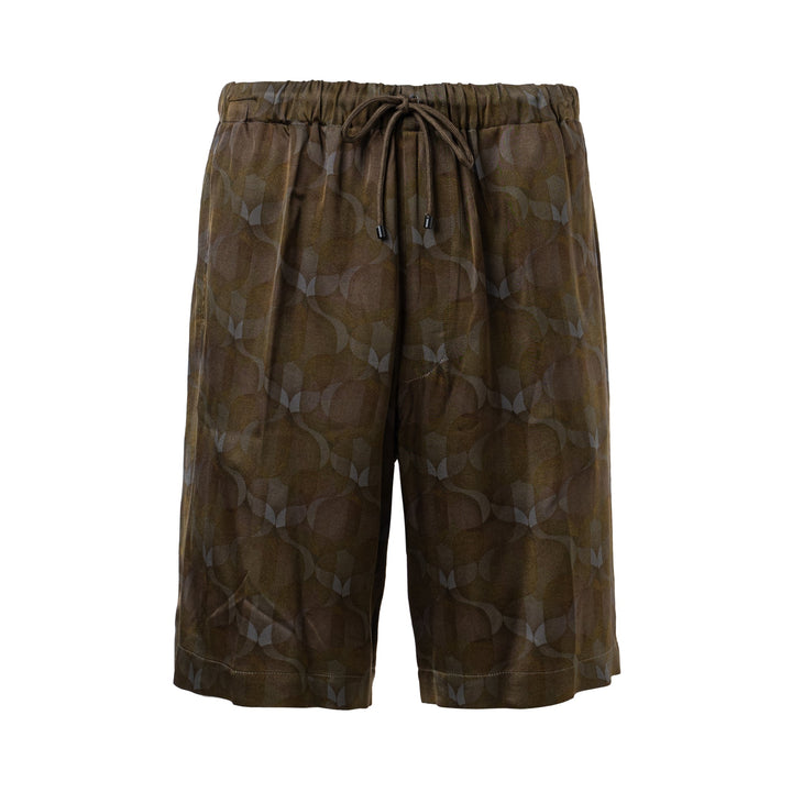 Midweight Printed Viscose Satin Shorts