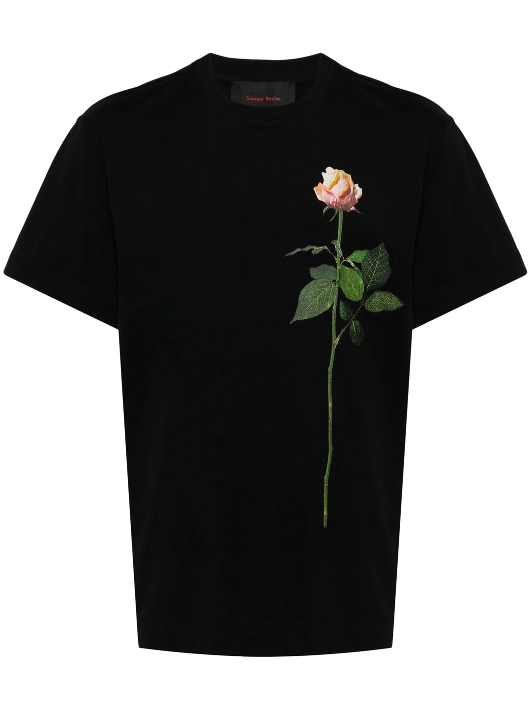 Short Sleeve T-Shirt With Rose Print