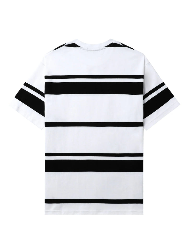 棉質平紋針織橫條紋 T 卹