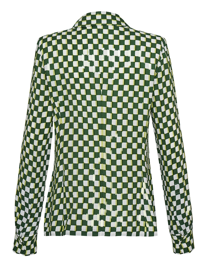 Bicolor Printed Checks Shirt