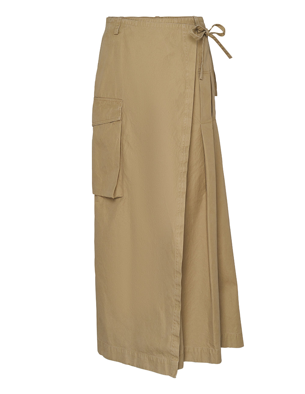 Stone Washed Cotton Chino Skirt