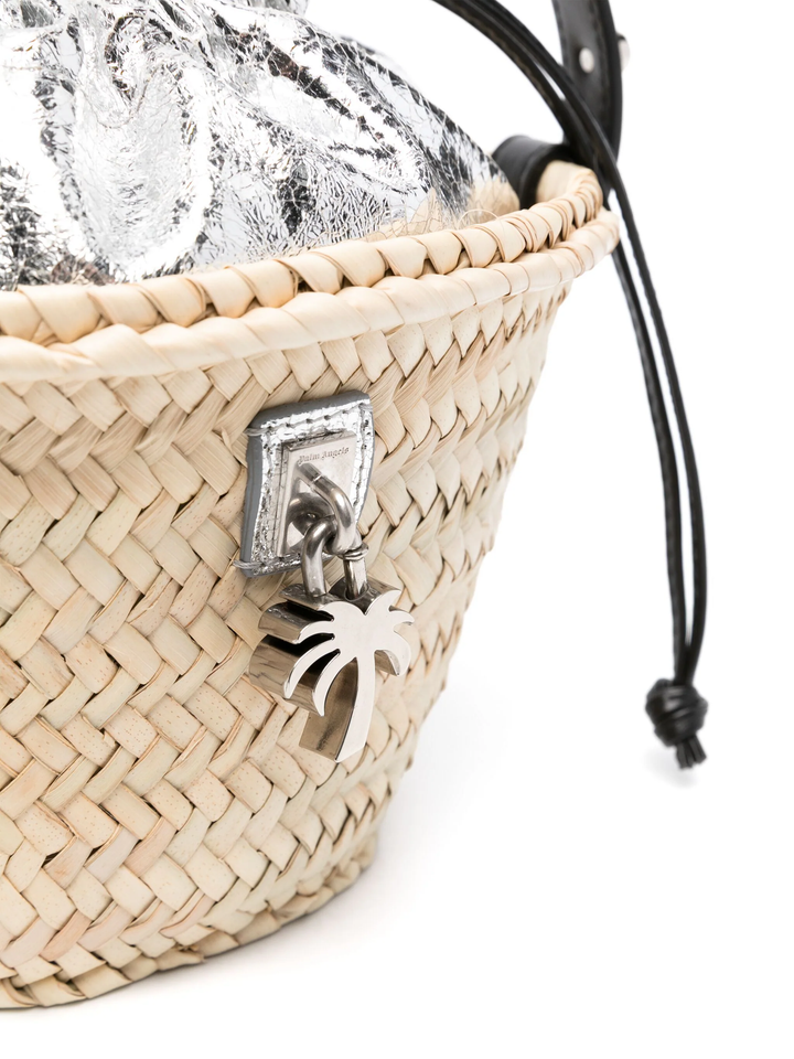 Mini Bucket Bag Black Silver