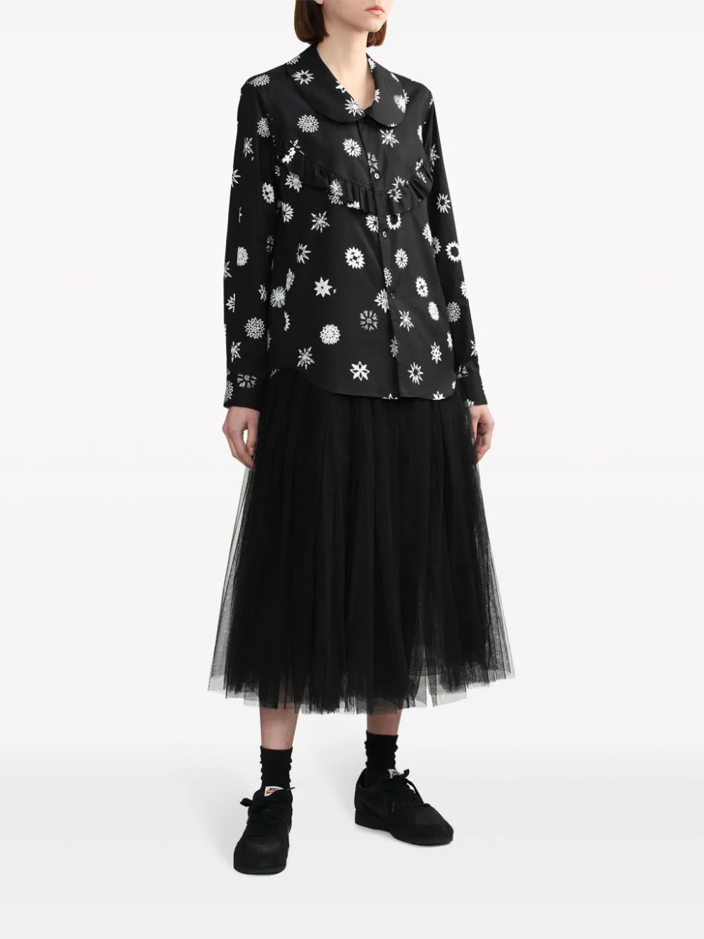 Filip Pagowski Print Ruffle Blouse