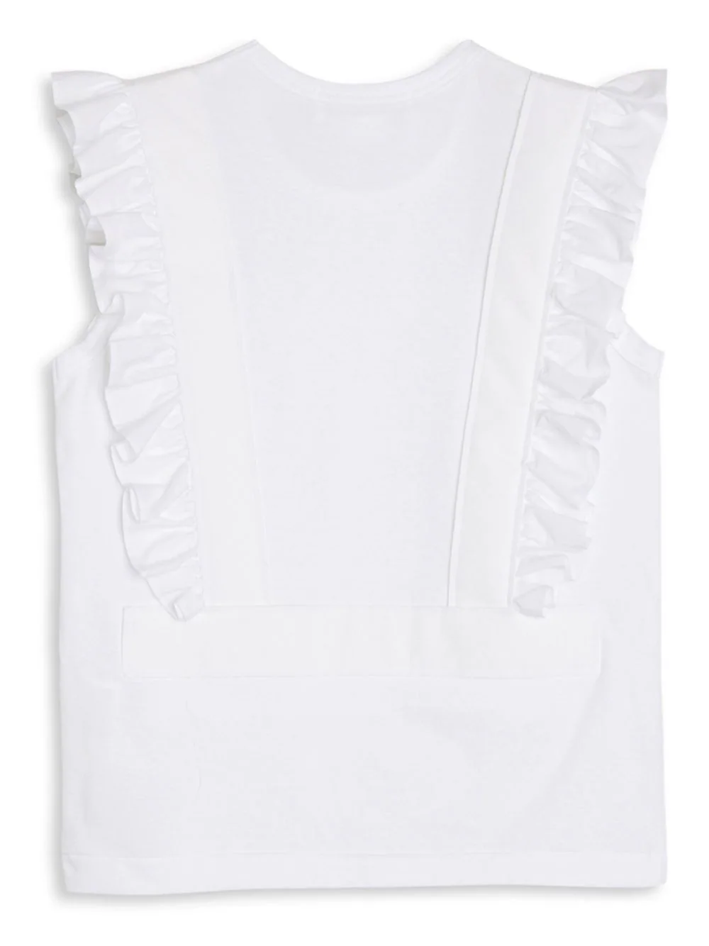 Sleeveless Ruffle-Detail Tee