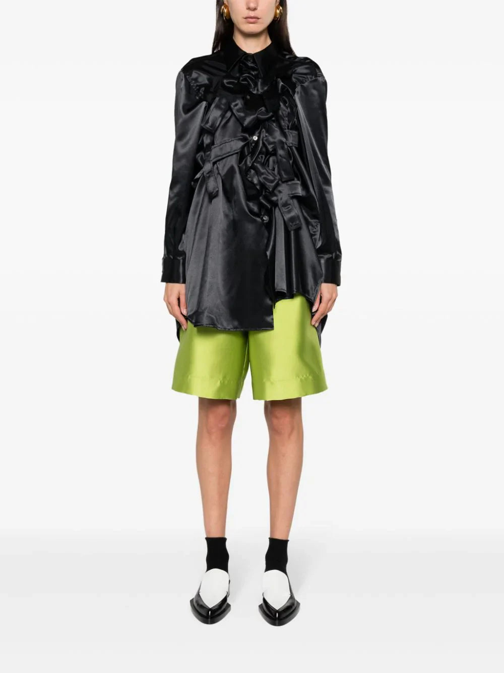 Bow-Detail Satin Blouse