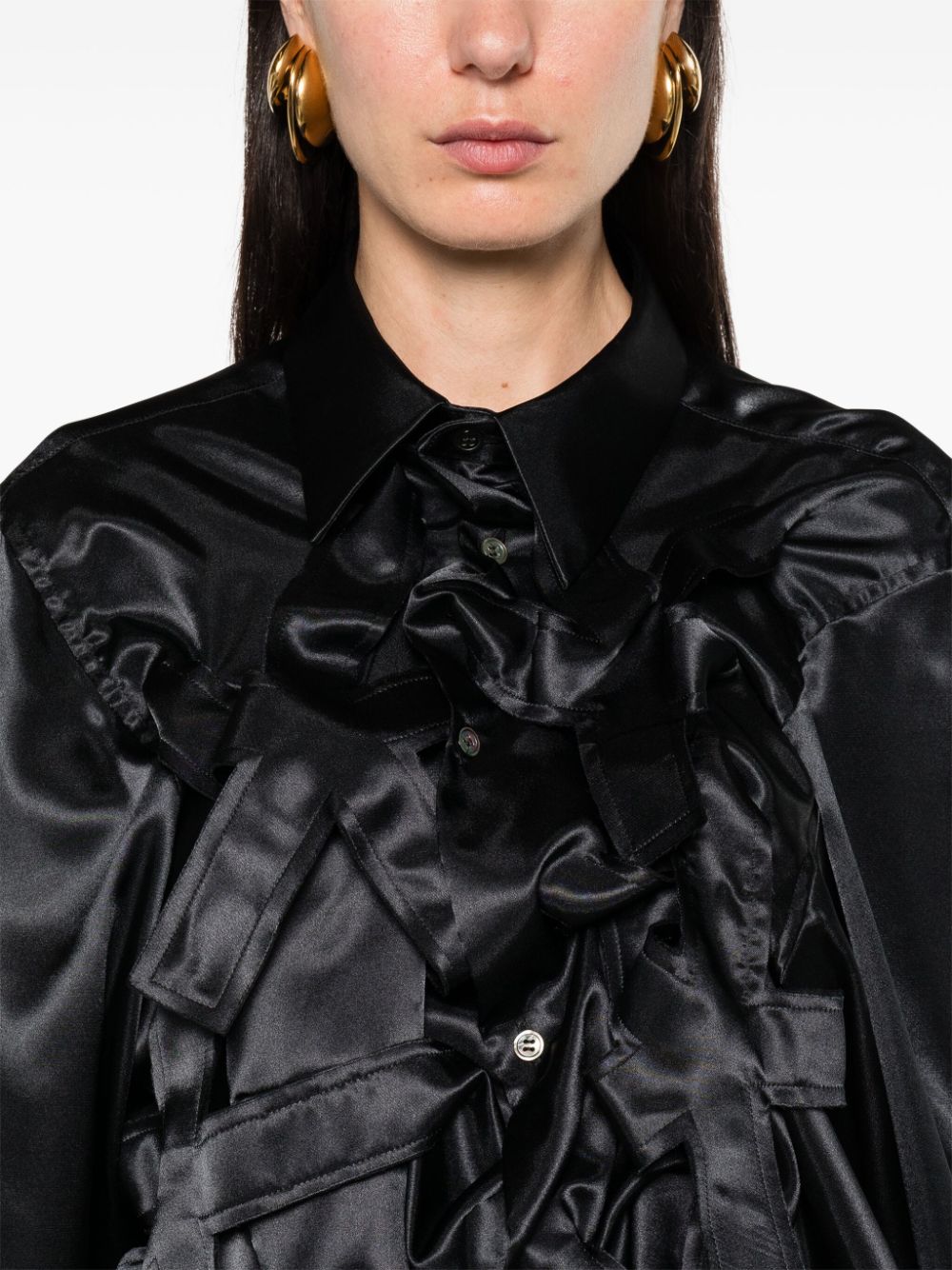 Bow-Detail Satin Blouse