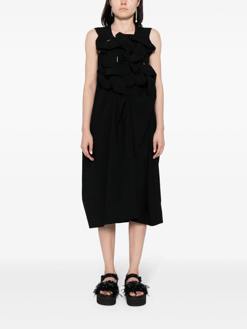 Sleeveless Applique Dress
