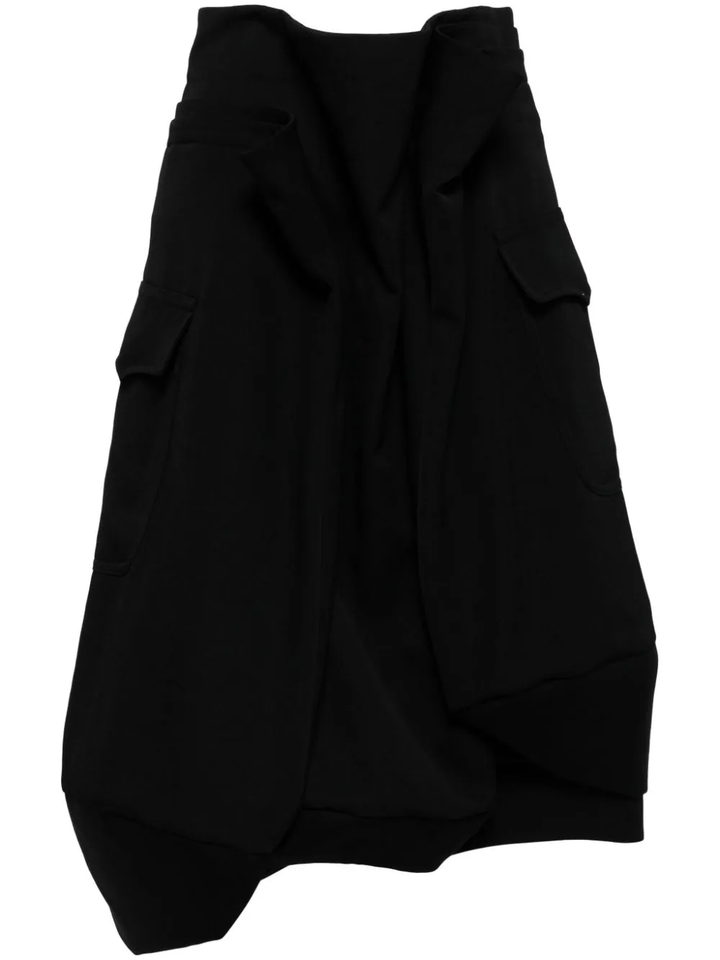 Asymmetric Layered-Deatil Skirt